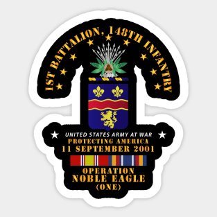 1st Bn 148th Infantry - 911 - ONE w SVC Sticker